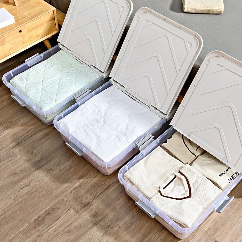Wheeled Lidded Under Bed Storage Box