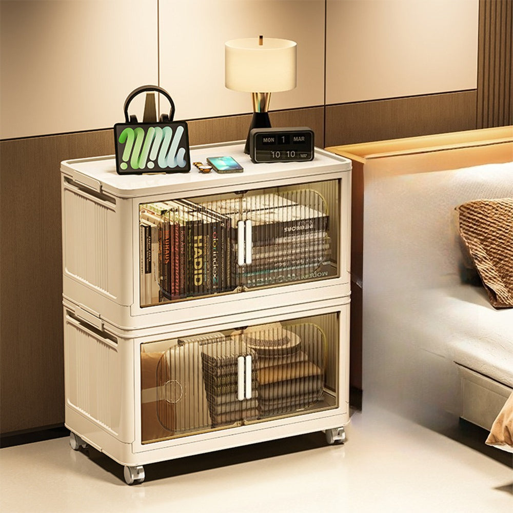 Dual Foldable Kitchen Storage Cabinet