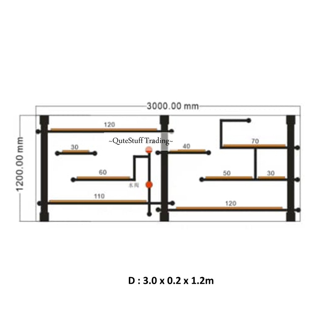 Industrial Pipe Wall Storage Rack