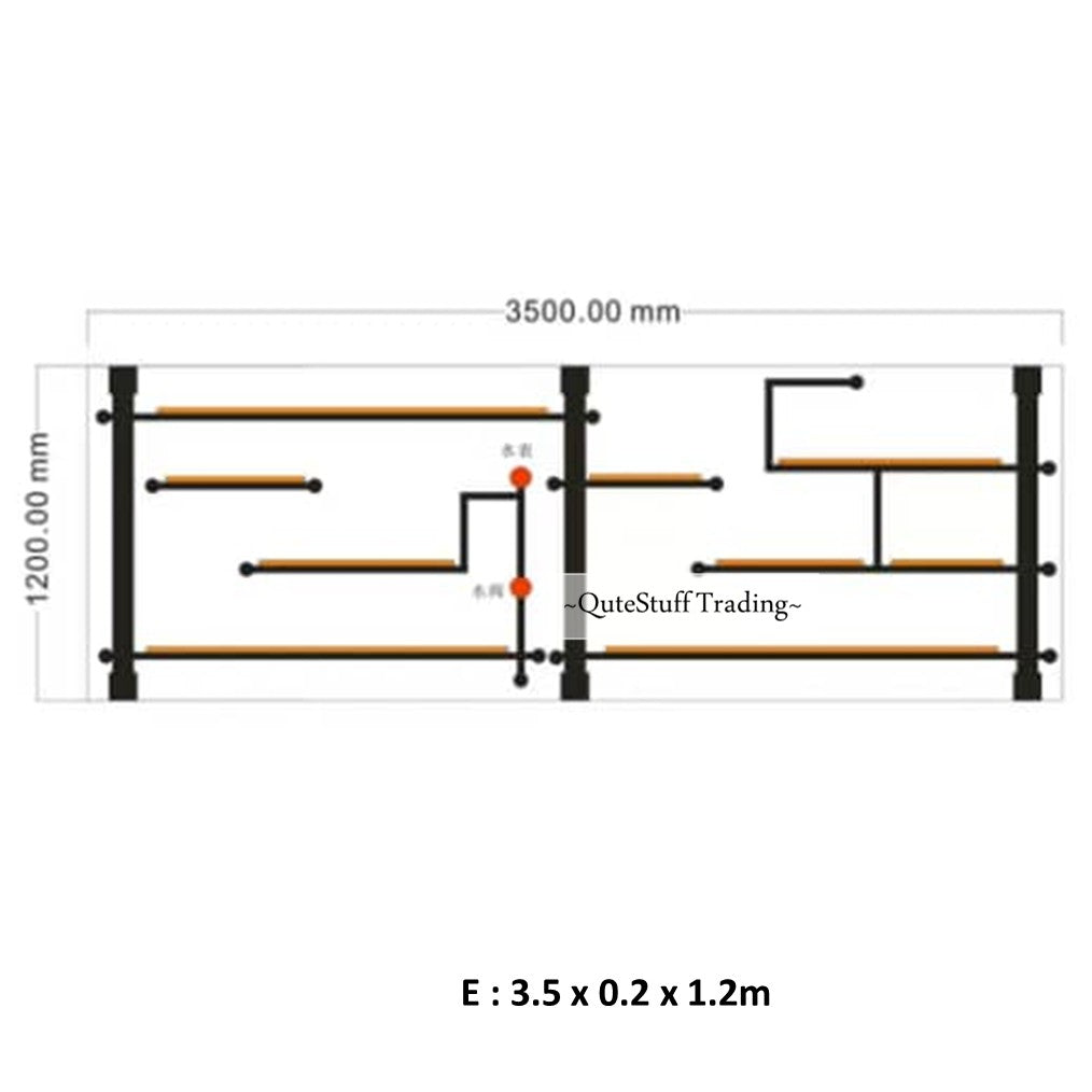 Industrial Pipe Wall Storage Rack
