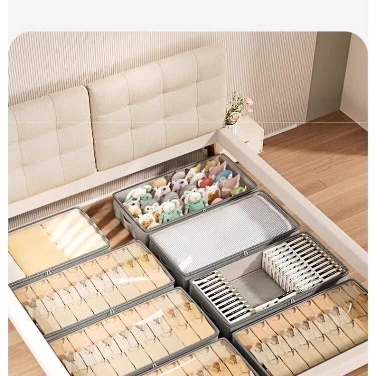 Transparent Flat Fabric Under Bed Storage Box