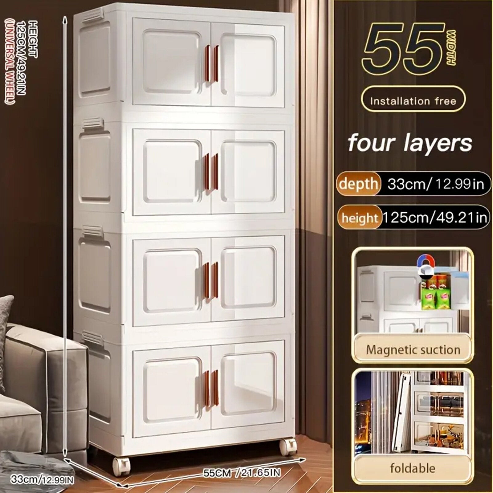 Wheeled Tiered Plastic Storage Drawers