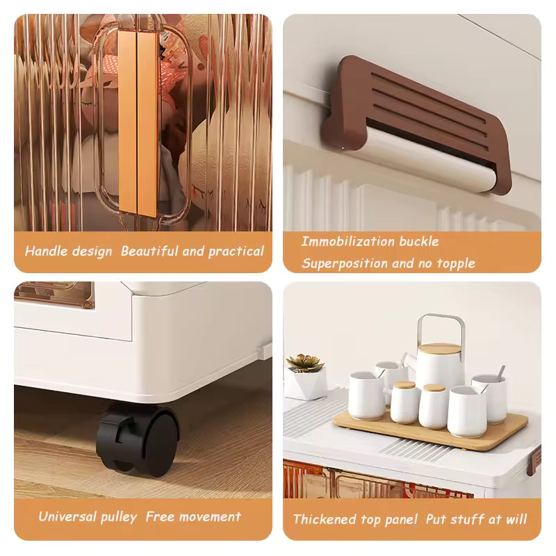 Multi-Layer Foldable Storage Cabinet