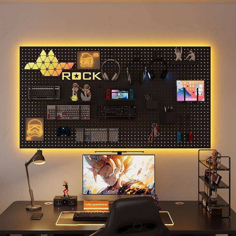 Lit Desk Wall Display Storage Shelf