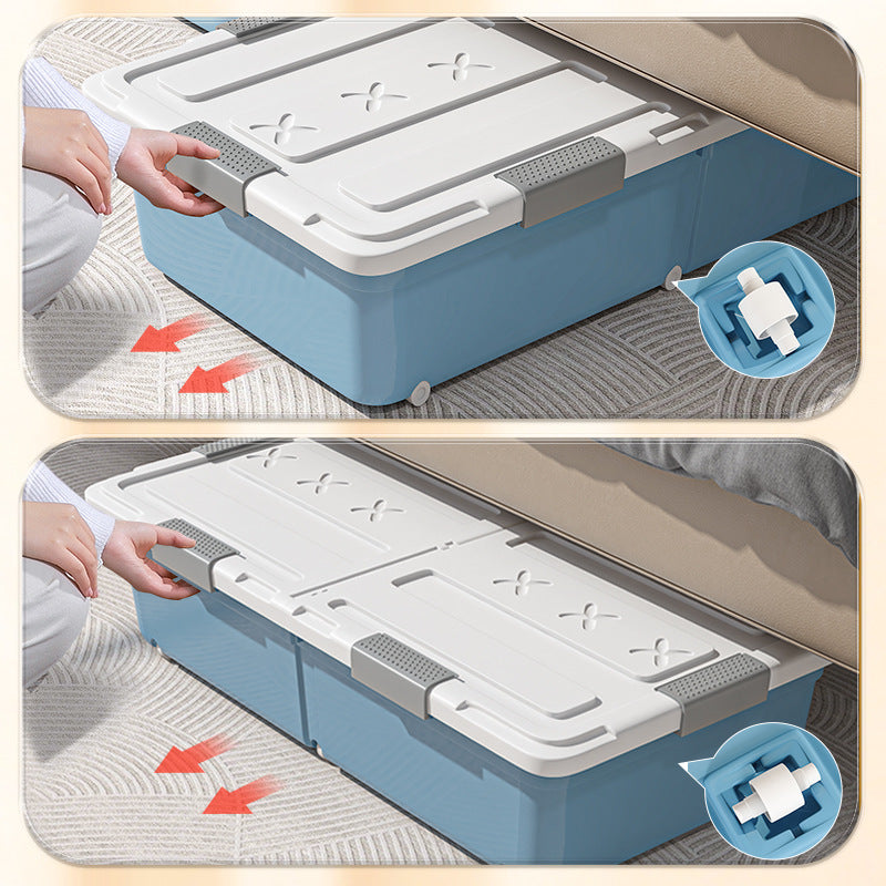 Wheeled Under Bed Drawer Storage Box
