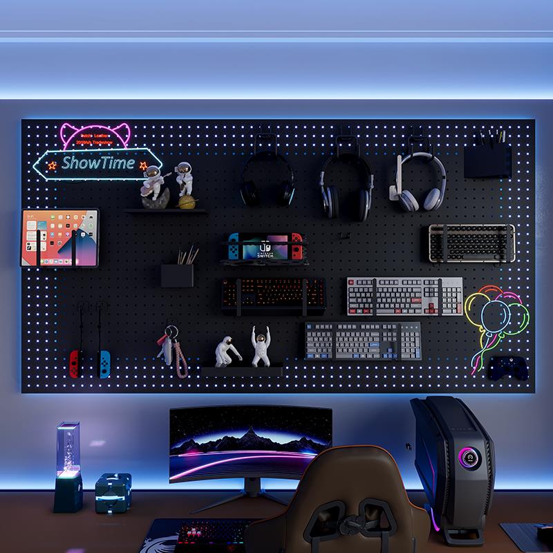 Lit Desk Wall Display Storage Shelf