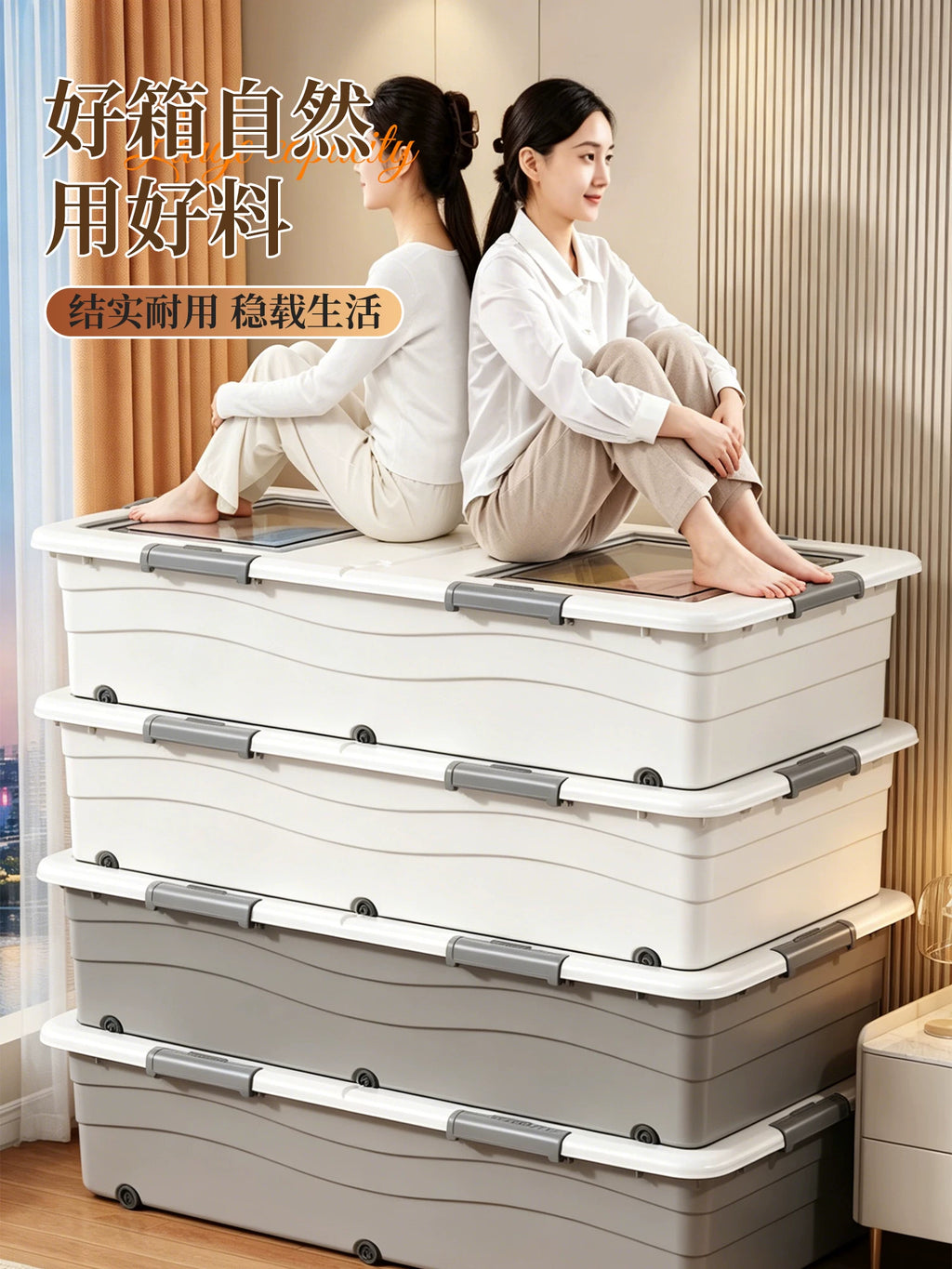 Large Wheeled Under Bed Storage Box