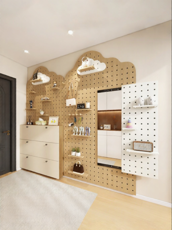 Full Length Mirror Wall Storage Shelf