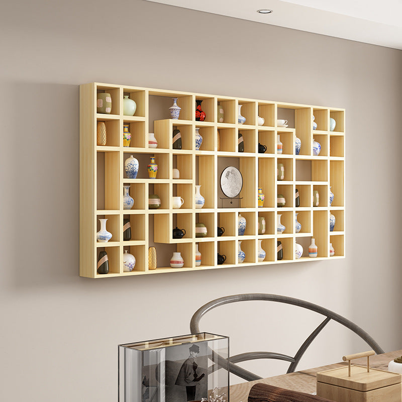 Multi-Functional Simple Wooden Wall Shelf