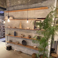 Retro Solid Wood Minimalist Wall Shelf
