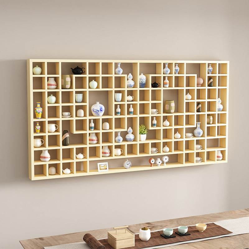 Multi-Functional Simple Wooden Wall Shelf