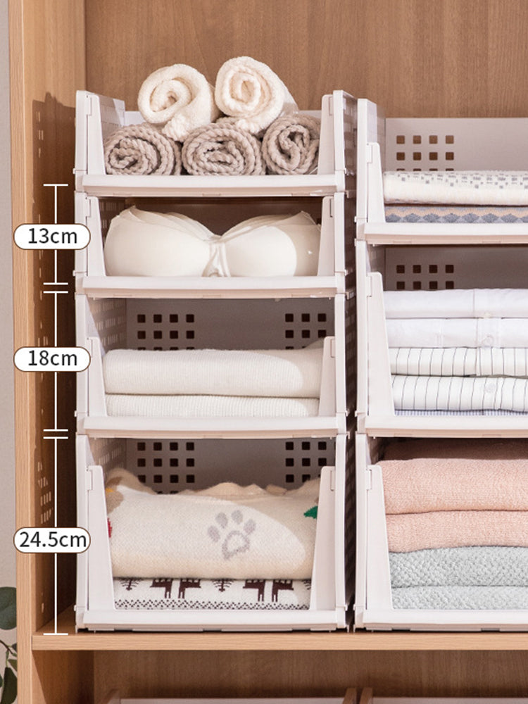 Foldable Stackable Storage Drawer Box