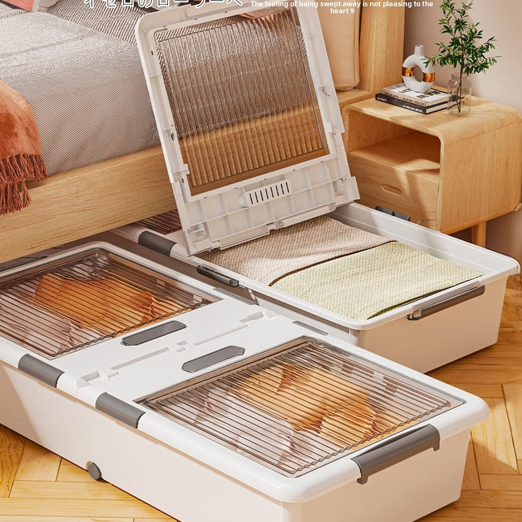 Flat Under Bed Storage Box with Wheels