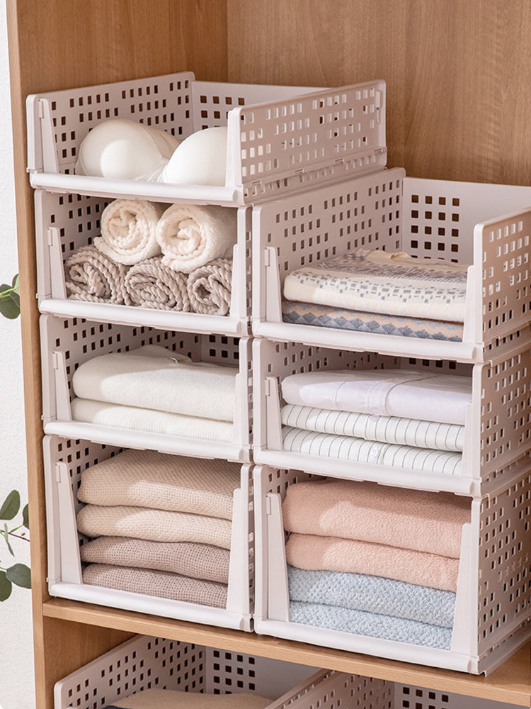 Foldable Stackable Storage Drawer Box