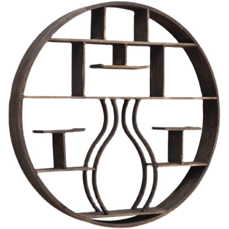 Chinese Style Round Wall Mounted Shelf