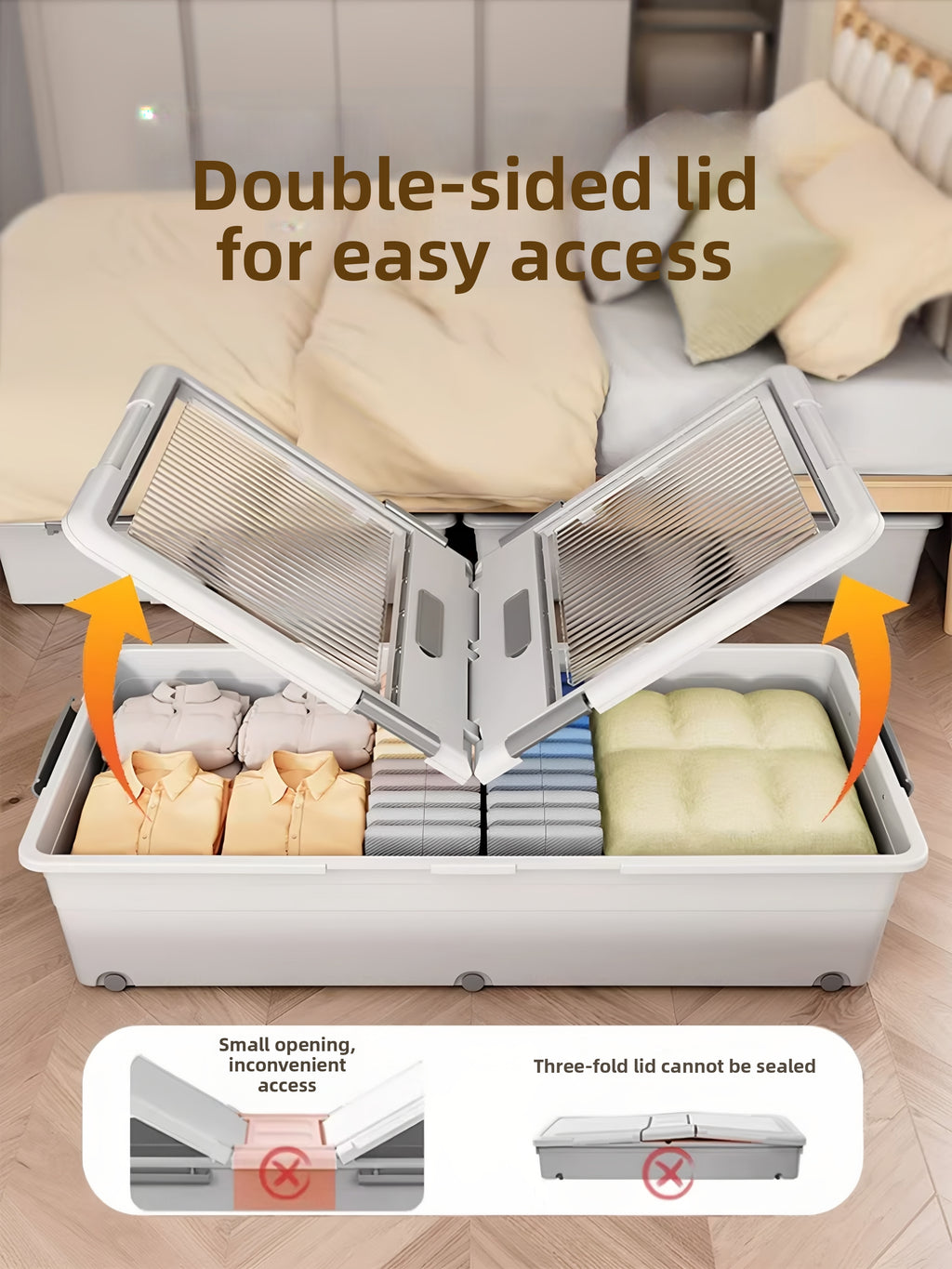 Transparent Large Under Bed Storage Box