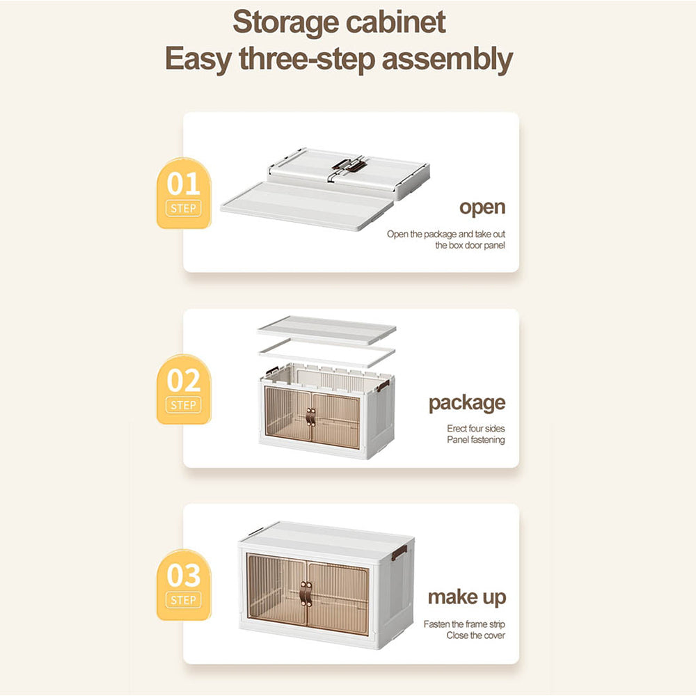 Multi-Layer Foldable Storage Cabinet