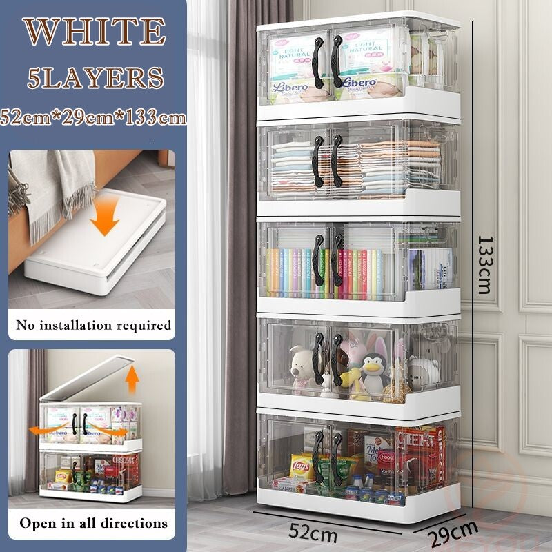 Transparent Lid Foldable Storage Box