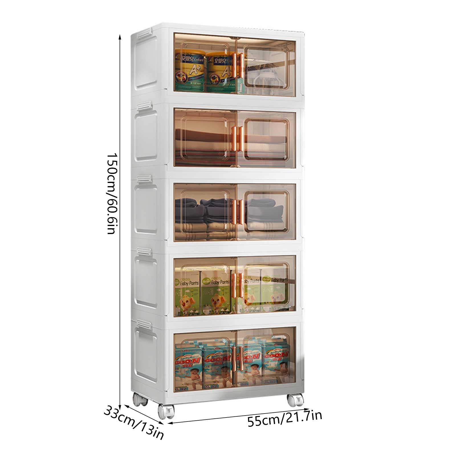 Wheeled Open Front Storage Bins