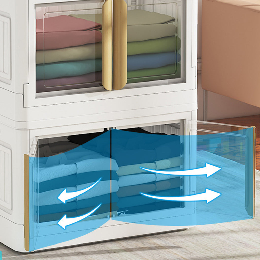 Double Door PP Plastic Storage Cabinet
